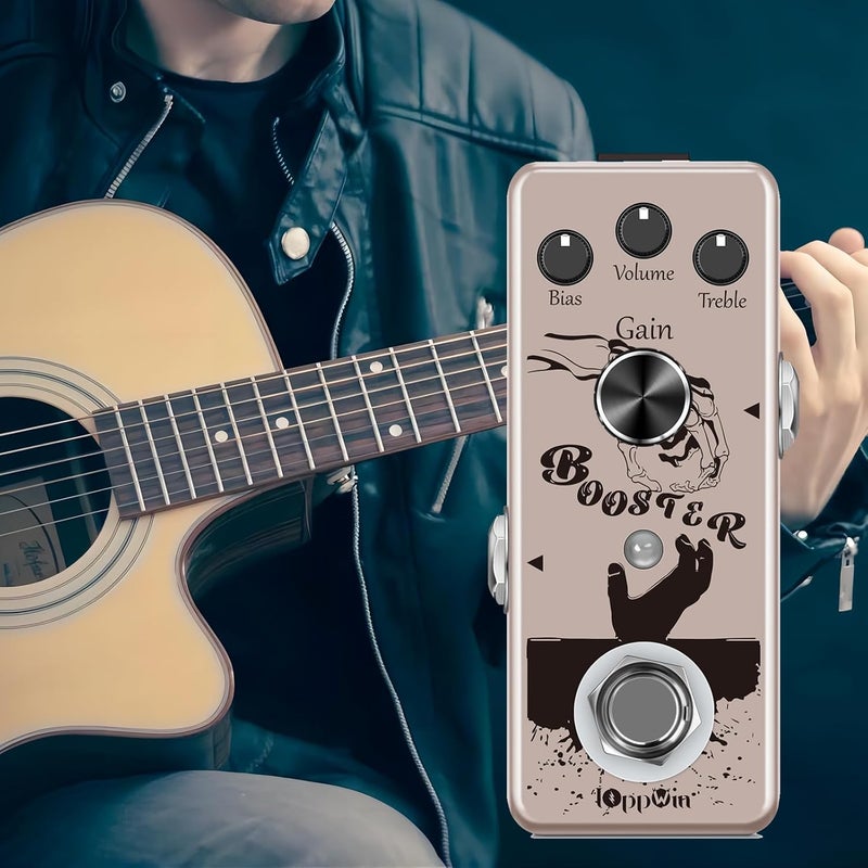IOppWin Pure Boost 20dB+ Clean Boost Pedal - ±15dB 2-Band EQ, Metal Enclosure, True Bypass for Guitar/Bass - Image 3